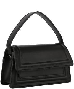Flap Top Handle Crossbody Bag TD-0071-M BLACK